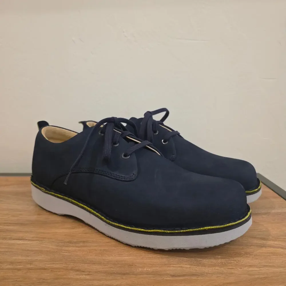 Samuel Hubbard Free Oxford Mens 10.5 Navy Blue Nubuck Leather Shoes Vibram Sole
